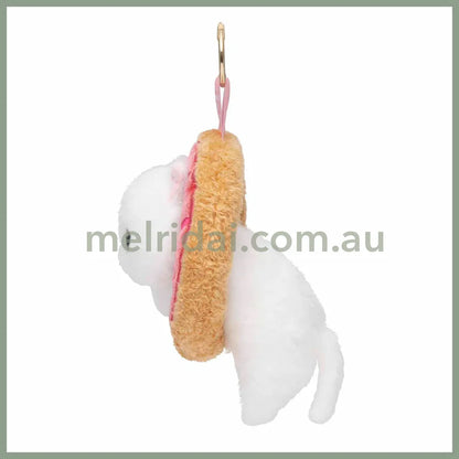 MOFUSAND | COFFEE AND DONUTS Mascot Keychain Bag Charm 130x130x160mm (Very Berry)