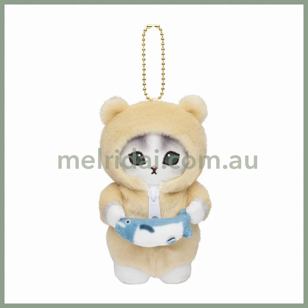Mofusand | Costume Mascot Holder Plush Keychain H125×W100×D100Mm 猫福 睡衣派对 毛绒挂件/包挂/钥匙链 Yellow