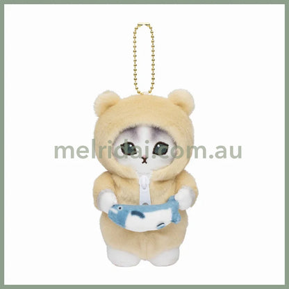 Mofusand | Costume Mascot Holder Plush Keychain H125×W100×D100Mm 猫福 睡衣派对 毛绒挂件/包挂/钥匙链 Yellow