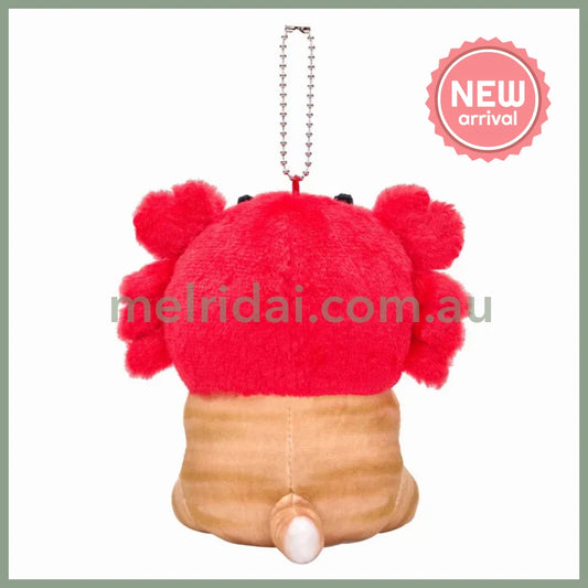 MOFUSAND | Crab Mascot Holder Keychain Bag Charm 140mm x 120mm x 110mm (Sea Creature)