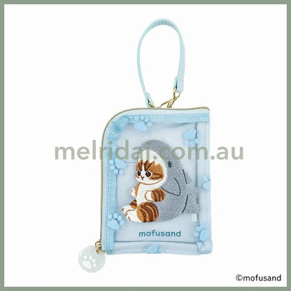 Mofusand | Daily Pouch Flocky With Reel H120 X W90 D10Mm (Nyanko Sweets)