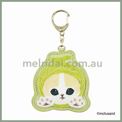 MOFUSAND | Fluffy and Fuzzy Patch Keychain 78×65×10mm (Melon Cat Nyan)