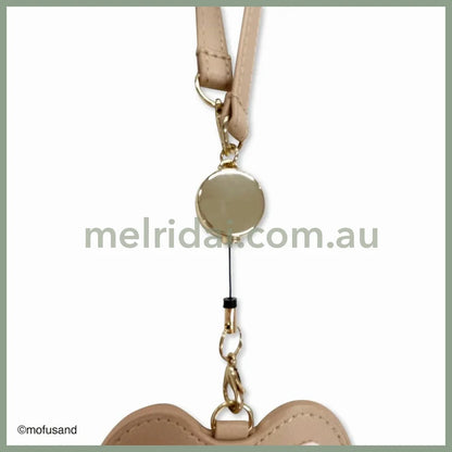 Mofusand | Fluffy Pass Case Card Holder With Reel H135 X W115 D5Mm (Rabbit)