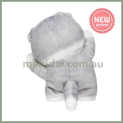 MOFUSAND | Grey and White Standing Plush Toy Plush Doll 175×120×100mm (Hyokkori! Tachimasu Nyan)