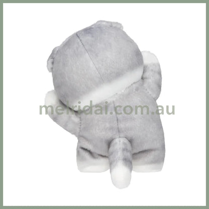MOFUSAND | Grey and White Standing Plush Toy Plush Doll 175×120×100mm (Hyokkori! Tachimasu Nyan)