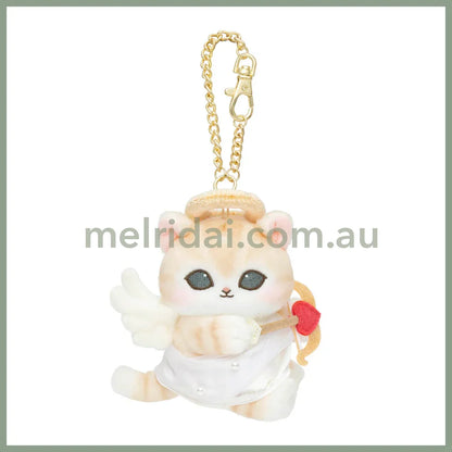 MOFUSAND | Mascot Holder Bag Charm Plush Keychain 115×85×140mm (Cupid & Angel Cat Orange)