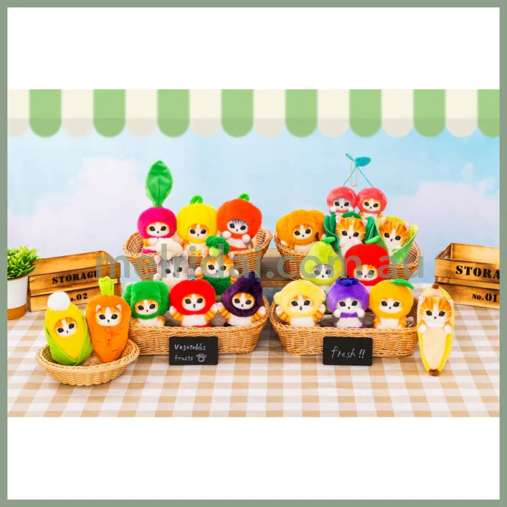 Mofusand | Mascot Holder Keychain Approx.130Cm (Vegetable & Fruits1) 猫福 毛绒挂件/包挂/钥匙链（水果蔬菜系列1）