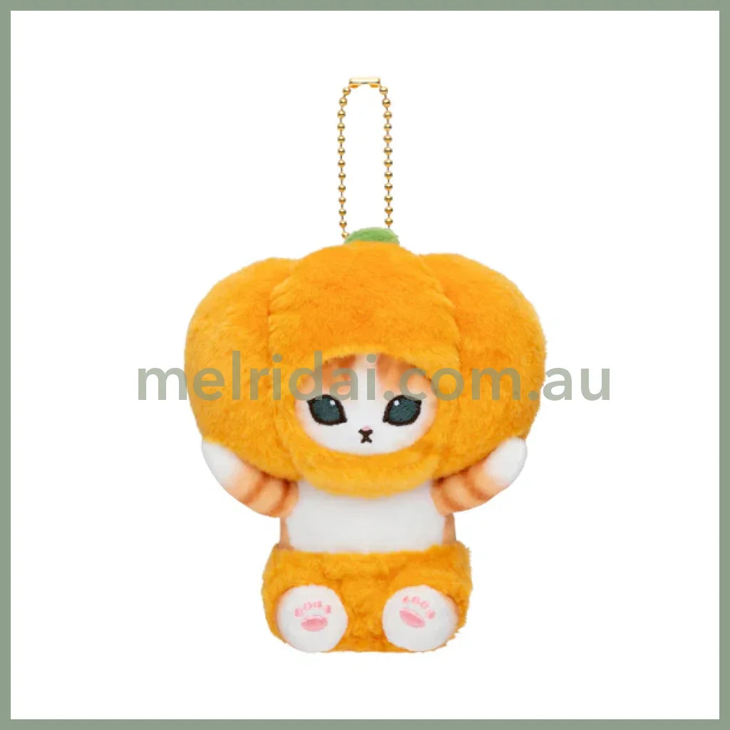 Mofusand | Mascot Holder Keychain Approx.130Cm (Vegetable & Fruits1) 猫福 毛绒挂件/包挂/钥匙链（水果蔬菜系列1） Pumpkin