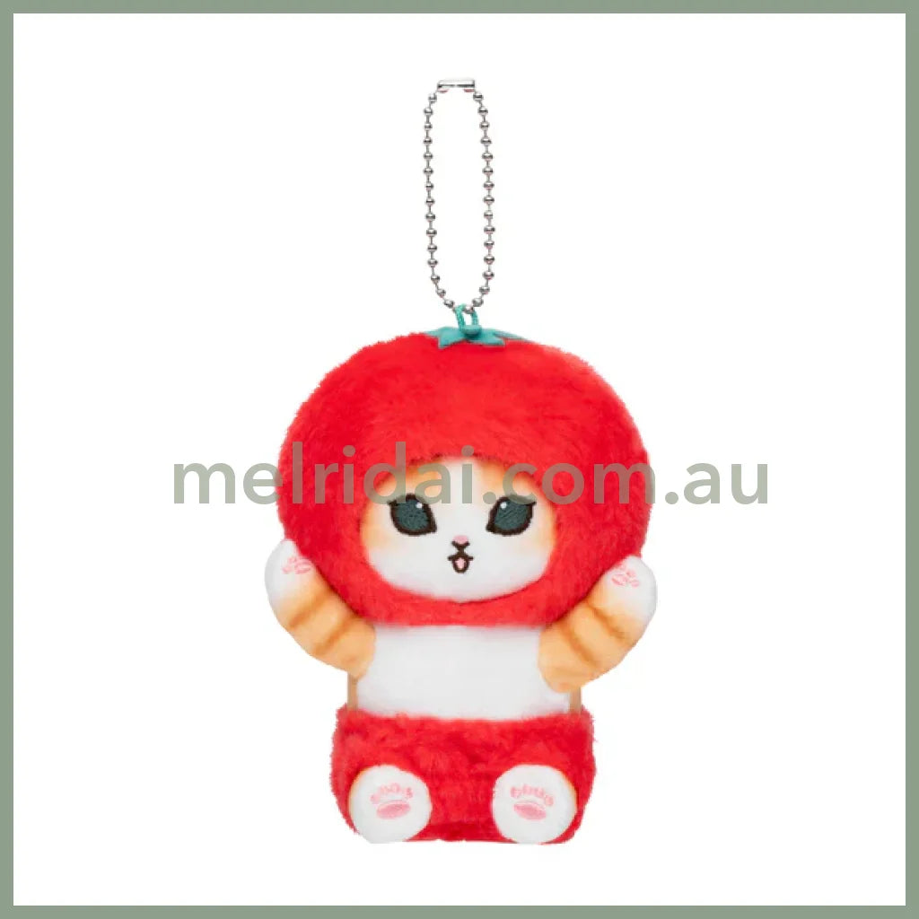 Mofusand | Mascot Holder Keychain Approx.130Cm (Vegetable & Fruits1) 猫福 毛绒挂件/包挂/钥匙链（水果蔬菜系列1） Tomato