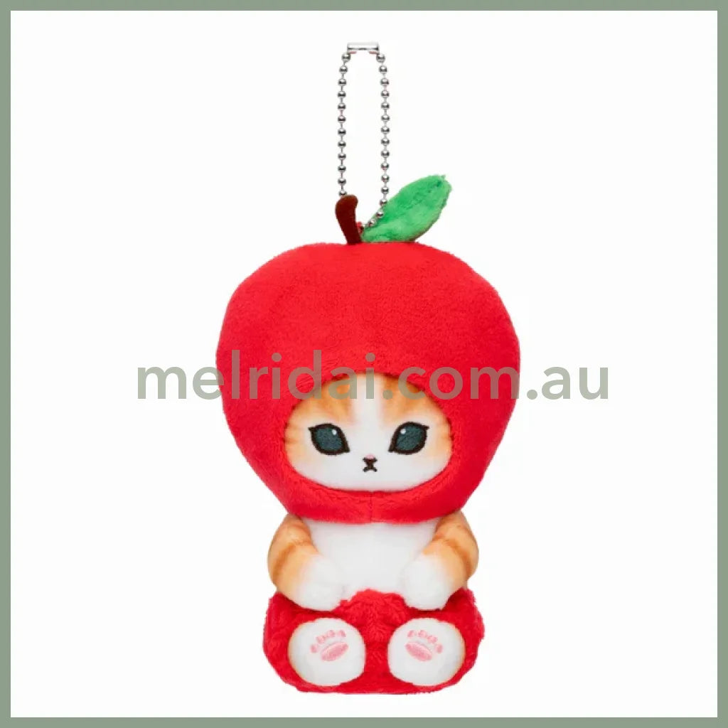 Mofusand | Mascot Holder Keychain Approx.130Cm (Vegetable & Fruits2) 猫福 毛绒挂件/包挂/钥匙链（蔬菜水果系列2） Apple