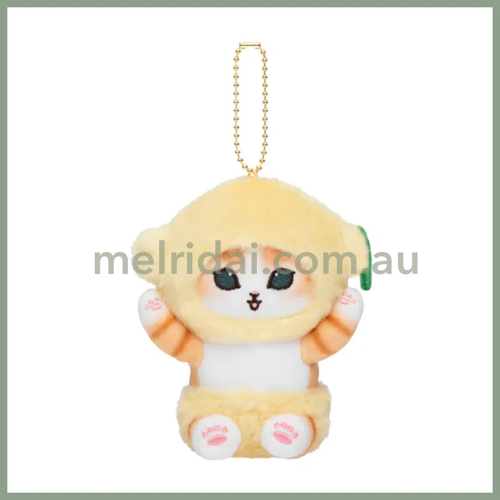 Mofusand | Mascot Holder Keychain Approx.130Cm (Vegetable & Fruits2) 猫福 毛绒挂件/包挂/钥匙链（蔬菜水果系列2） Lemon