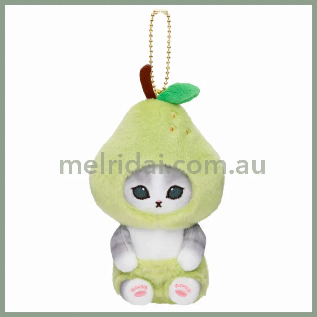 Mofusand | Mascot Holder Keychain Approx.130Cm (Vegetable & Fruits2) 猫福 毛绒挂件/包挂/钥匙链（蔬菜水果系列2） Pear