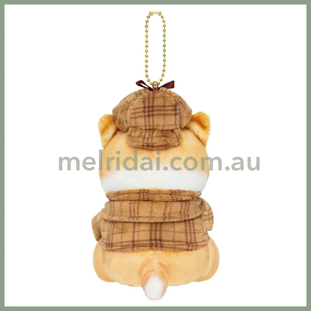 MOFUSAND | Mascot Holder Plush Keychain 155×120×90mm (Mofumofu Journey Cat - Detective)
