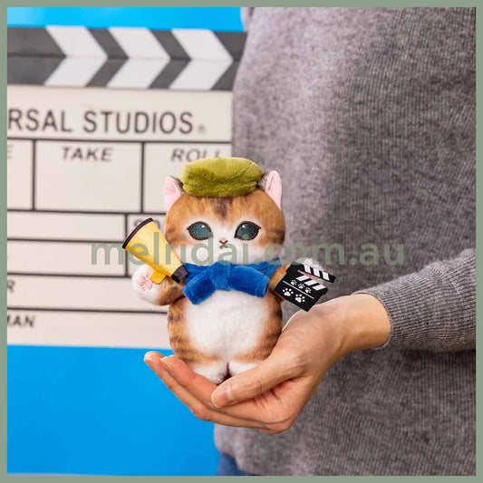 MOFUSAND | Mascot Holder Plush Keychain 155×120×90mm (Mofumofu Journey Cat - Movie Director)