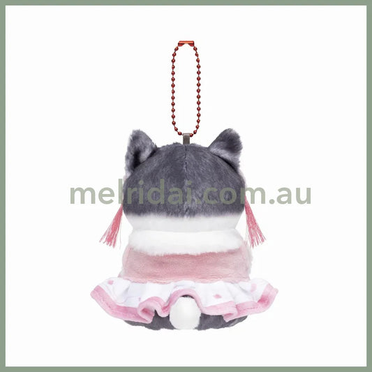 Mofusand | Mascot Holder Plush Keychain Chinese Clothes W100 X H140 D100 Mm (One Piece Pink)