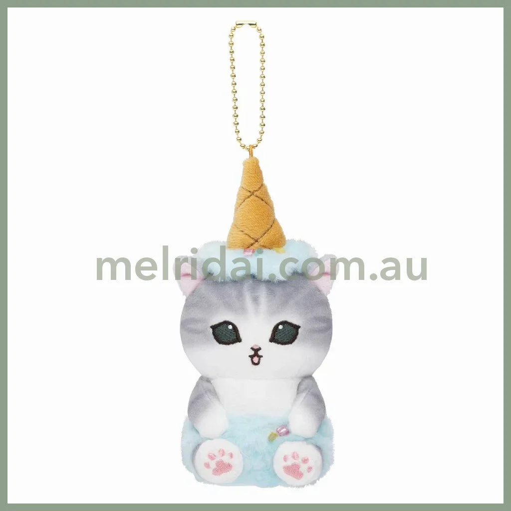 Mofusand | Mascot Holder Plush Keychain H140×W75×D90Mm (Ice Cream) Soda