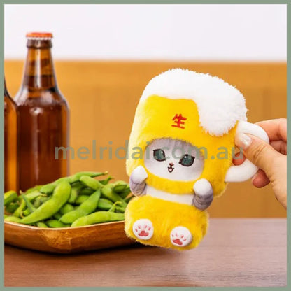 Mofusand | Mascot Holder Plush Keychain H165×W115×D80Mm (Beer Cat Nyan)