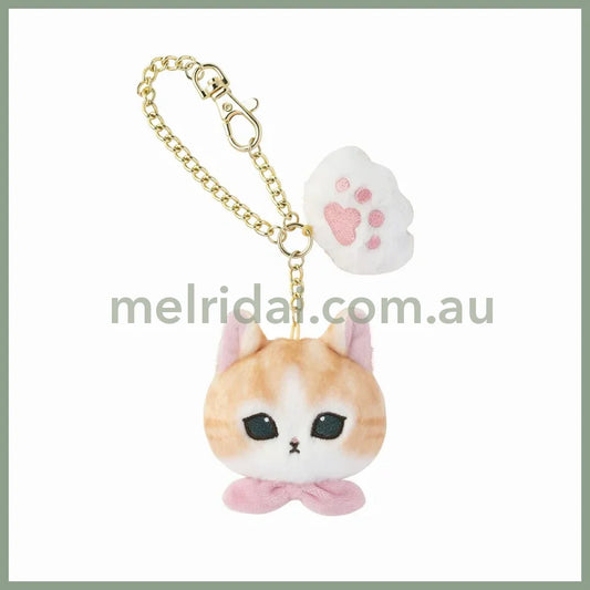 Mofusand | Mascot Paw & Gold Keychain H85×W75×D40Mm (Brown&White)