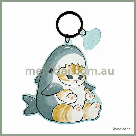 Mofusand | Matte Dyed Keychain/Key Holder H96×W90×D2.5Mm (Shark Nyan)