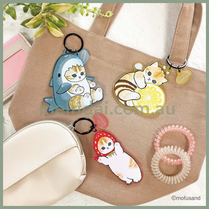 Mofusand | Matte Dyed Keychain/Key Holder H96×W90×D2.5Mm (Shark Nyan)