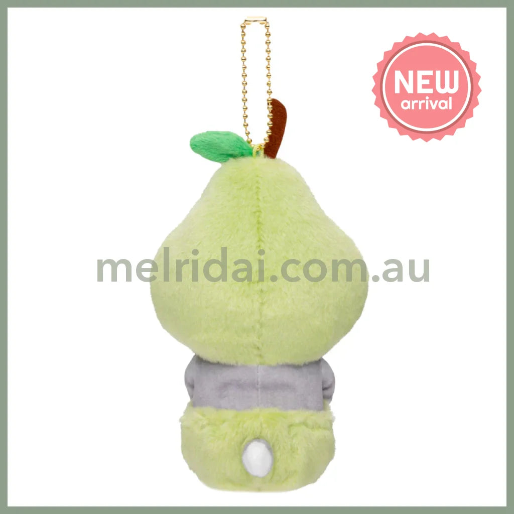MOFUSAND | Pear Mascot Holder Keychain Bag Charm H170 x W100 x D90mm (Vegetable & Fruits2)