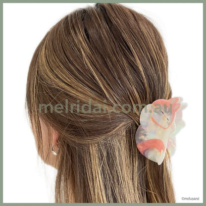 Mofusand | Pearl Acrylic Hair Claw Clip H60 × W80 D45Mm (Rabbit)