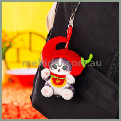 MOFUSAND | Plush Keychain Bag Charm 145×85×125mm (Angry Chili Pepper Cat)
