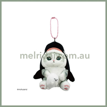 Mofusand | Plush Keychain Orca Nyan Buruburuzu H95 X W70 D105Mm 猫福 鲨鱼猫 玩偶挂件/包挂/挂件 发条玩具可震动