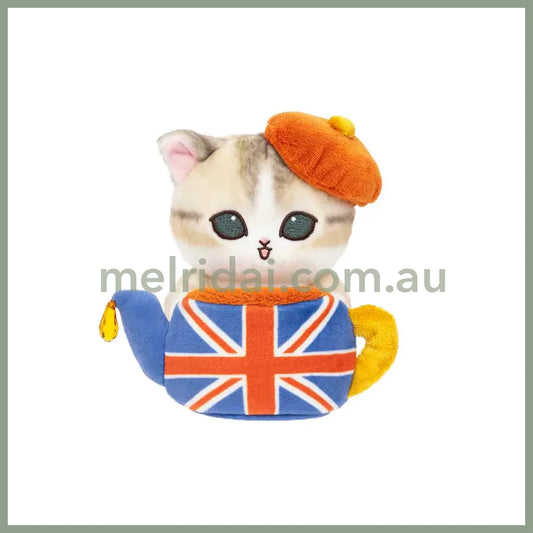 MOFUSAND | Plush Toy Desktop Hanging 125×135×110mm (Mofumofu Journey Cat -England Teapot)