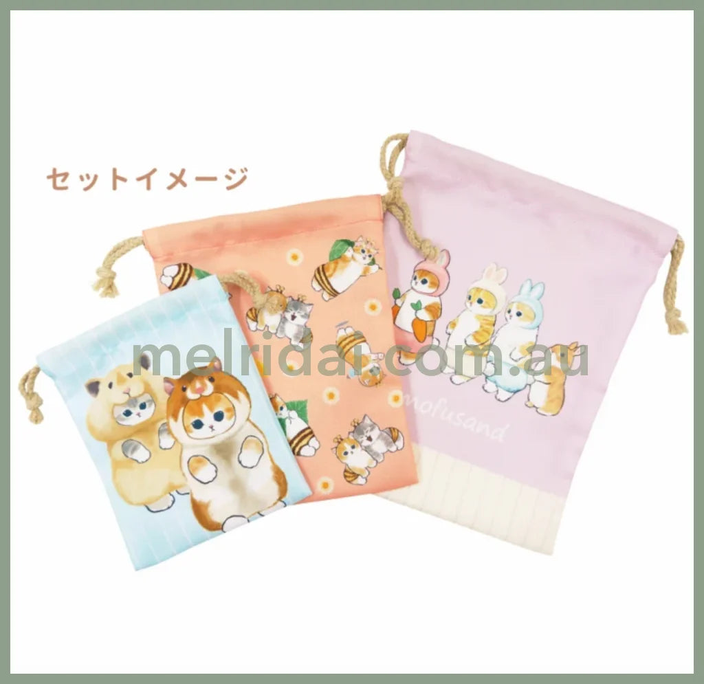 Mofusandpouch Set 3 Size Kinchaku +