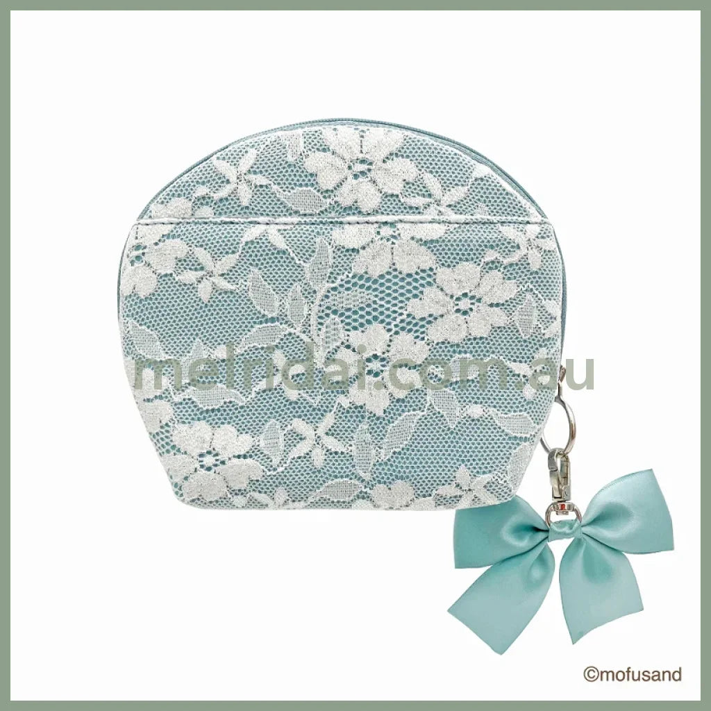Mofusand | Round Shell Pouch Lace × Embroidery 130×160×45Mm