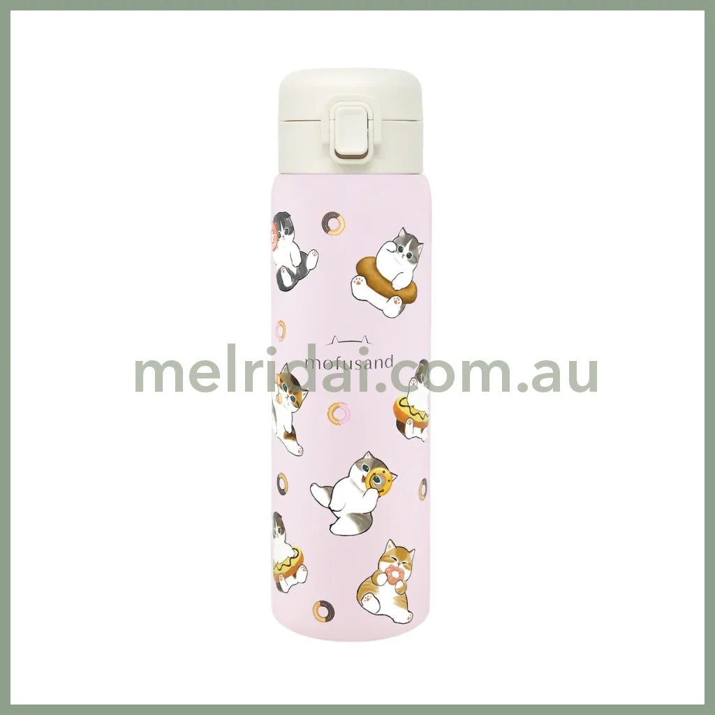 MOFUSAND | Stainless One-Push Bottle 480ml (Donut Meow)