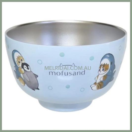 Mofusand | Stainless Vacuum Double Bowl 450ml (Cat Shark Nyan)