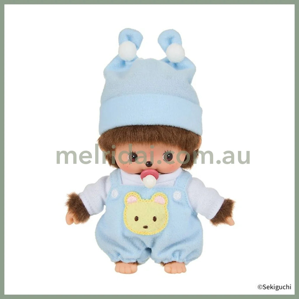 Monchhichi | Bebichhichi Plush Toy Plush Doll 135×100×70mm (Revival Babychichi Dress Type Boy Bear)