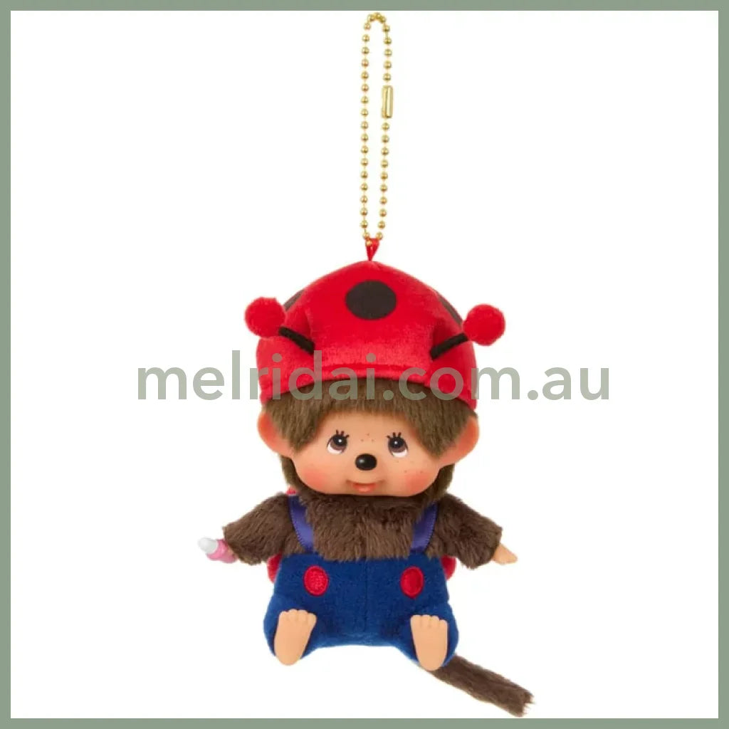 Monchhichi | Mascot Holder Plush Keychain Bag Charm SS H11×W8×D6cm (Ladybug)