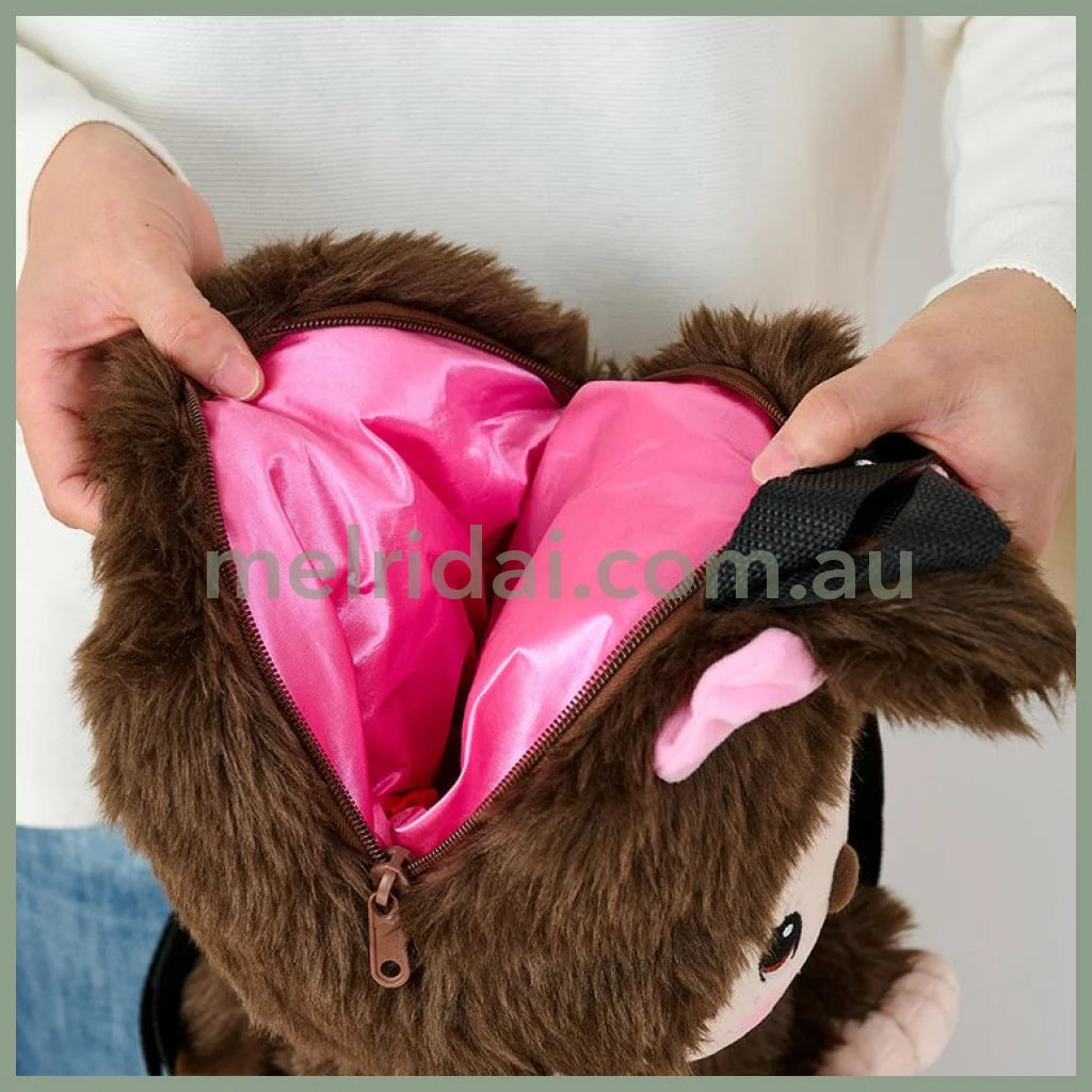 Monchhichi | Monchhichi Plush Backpack 32×W22×34cm (Monchhichi-kun Girl)