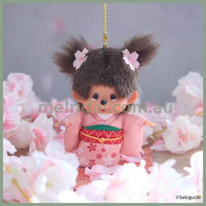 Monchhichi | Plush Keychain Bag Charm H12×W10×D5.5cm (Cherry Blossom / Sakura Kimono)