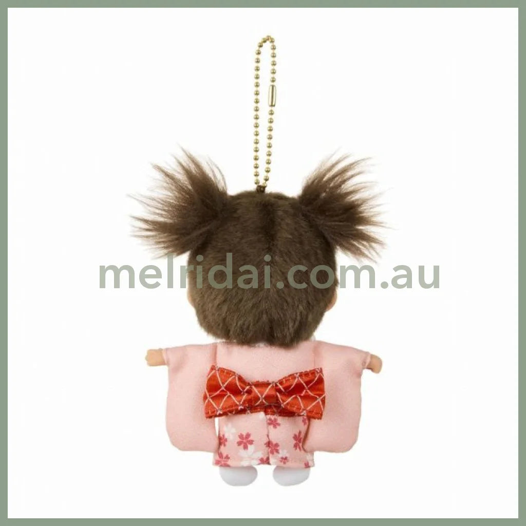 Monchhichi | Plush Keychain Bag Charm H12×W10×D5.5cm (Cherry Blossom / Sakura Kimono)