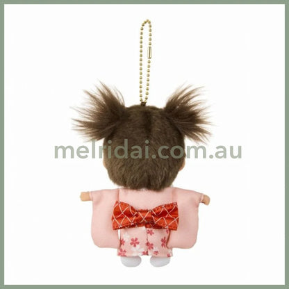 Monchhichi | Plush Keychain Bag Charm H12×W10×D5.5cm (Cherry Blossom / Sakura Kimono)