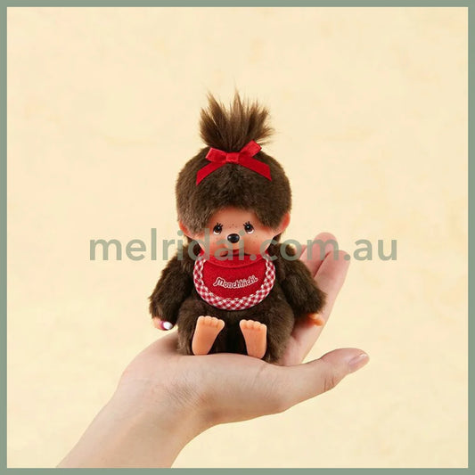Monchhichi | Premium SS Brown Sitting Plush Toy Plush Doll H11×W9×D7cm (Girl)