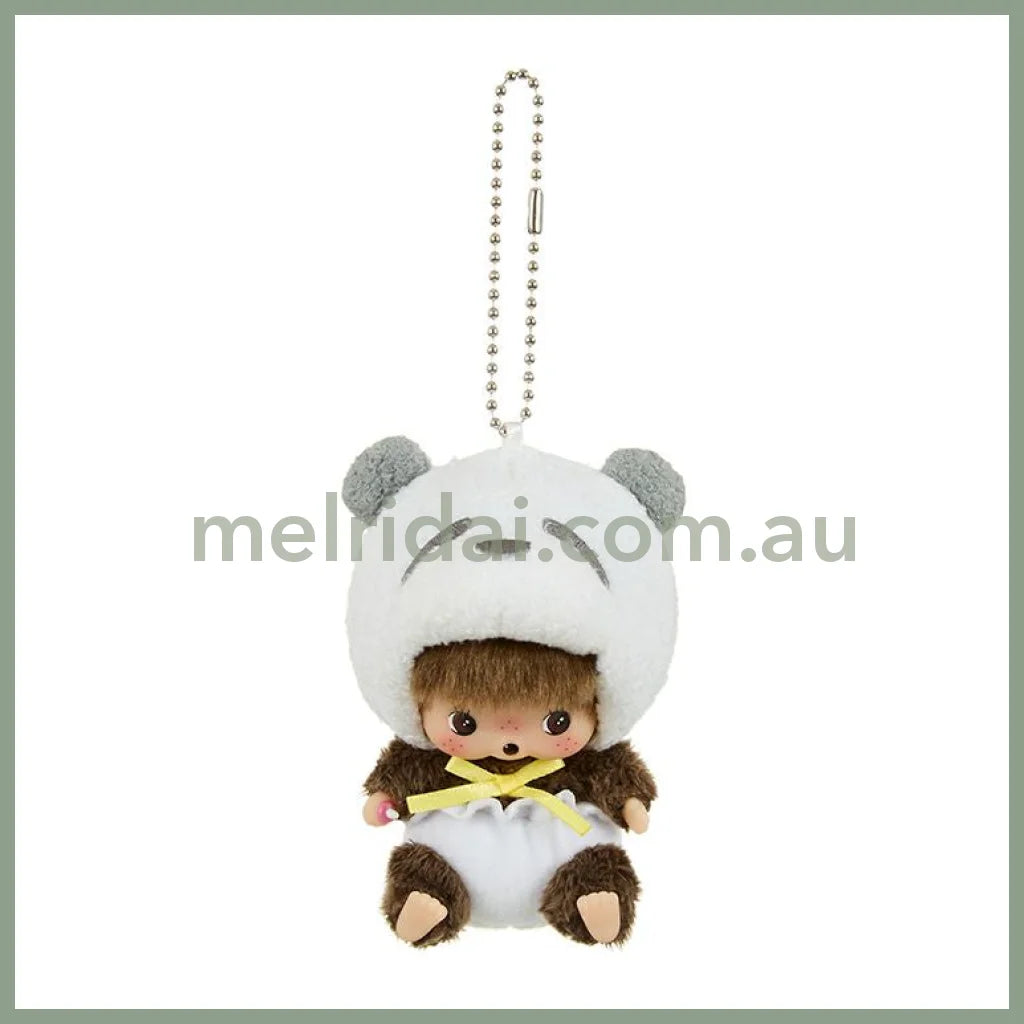 Monchhichi | Sekiguchi Bebichhichi Mascot Holder Plush KeyChain 13×6.5×7cm (Animaru/Panda)