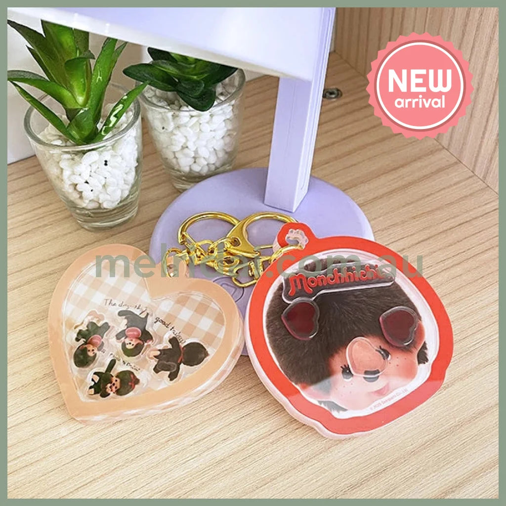 Monchhichi | Swinging Acrylic Keychain H7.4×W7.1×D0.7cm (Face Shape)