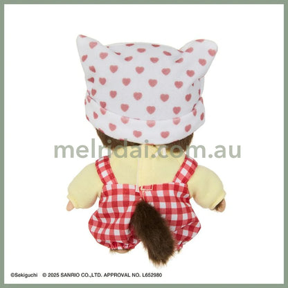 Monchhichi x Hello Kitty| Sekiguchi Bebichhichi Plush Toy Doll 15×10×7cm (20th Annoversary)