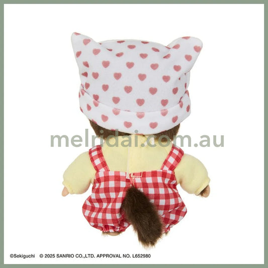 Monchhichi x Hello Kitty| Sekiguchi Bebichhichi Plush Toy Doll 15×10×7cm (20th Annoversary)