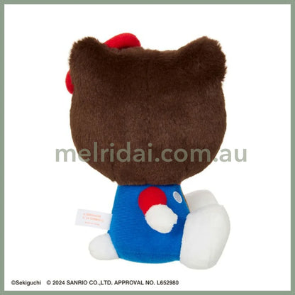 Monchhichi × Sanrio | Plush Toy H18×W13×D11Cm (Hello Kitty)
