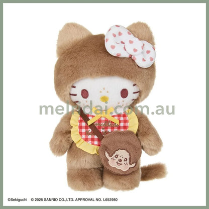 Monchhichi x Hello Kitty | Sekiguchi Plush Doll Toy H20×W12×D10cm (Special Collab 2nd Edition/Limited Edition)