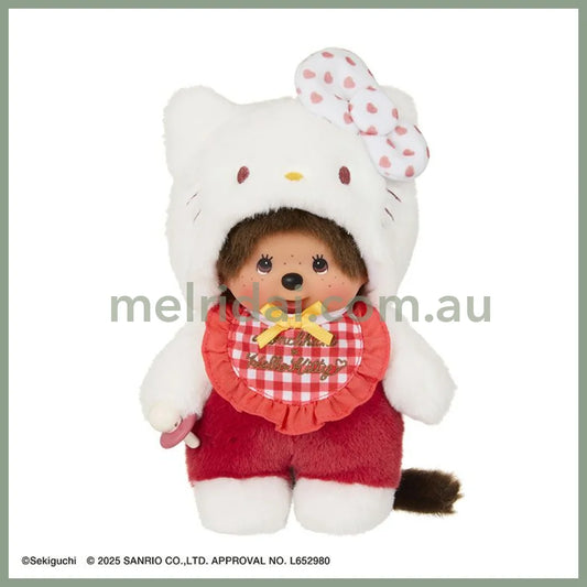 Monchhichi x Hello Kitty | Sekiguchi Plush Doll Toy H20×W12×D10cm (Special Collab 2nd Edition/Limited Edition)