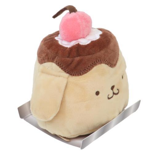 SANRIO | Pompompurin Pom Pom Purin Mini Pouch Die-Cut Pouch with Bag Charm Keychain H10 x W10 x D10cm (Pudding)