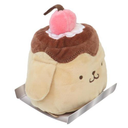SANRIO | Pompompurin Pom Pom Purin Mini Pouch Die-Cut Pouch with Bag Charm Keychain H10 x W10 x D10cm (Pudding)