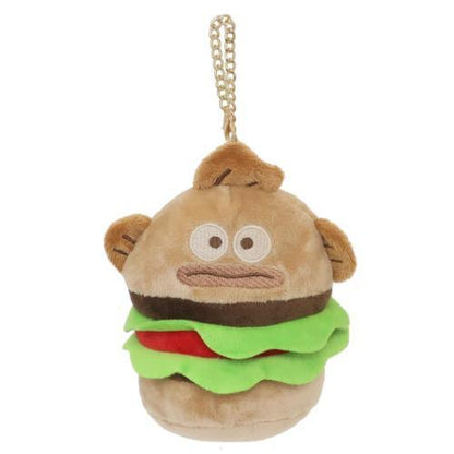 SANRIO | Hangyodon Mini Pouch Die-Cut Pouch Bag Charm Keychain H10×φ9cm (Burger)